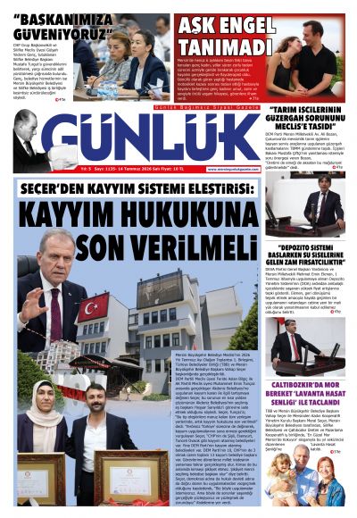 Mersin Günlük Gazetesi 1. Sayfa