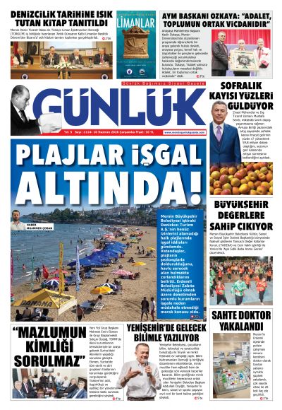 Mersin Günlük Gazetesi 1. Sayfa