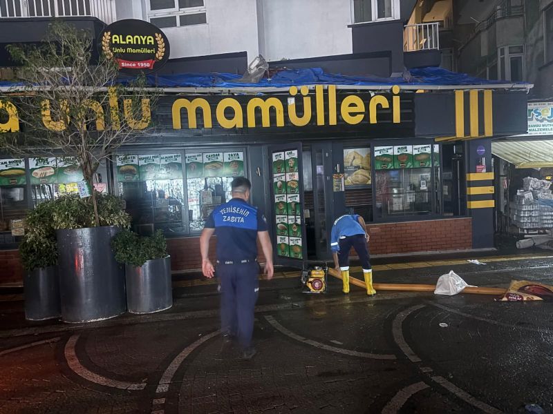 Yenişehir Belediyesi’nden su baskınlarına jet müdahale